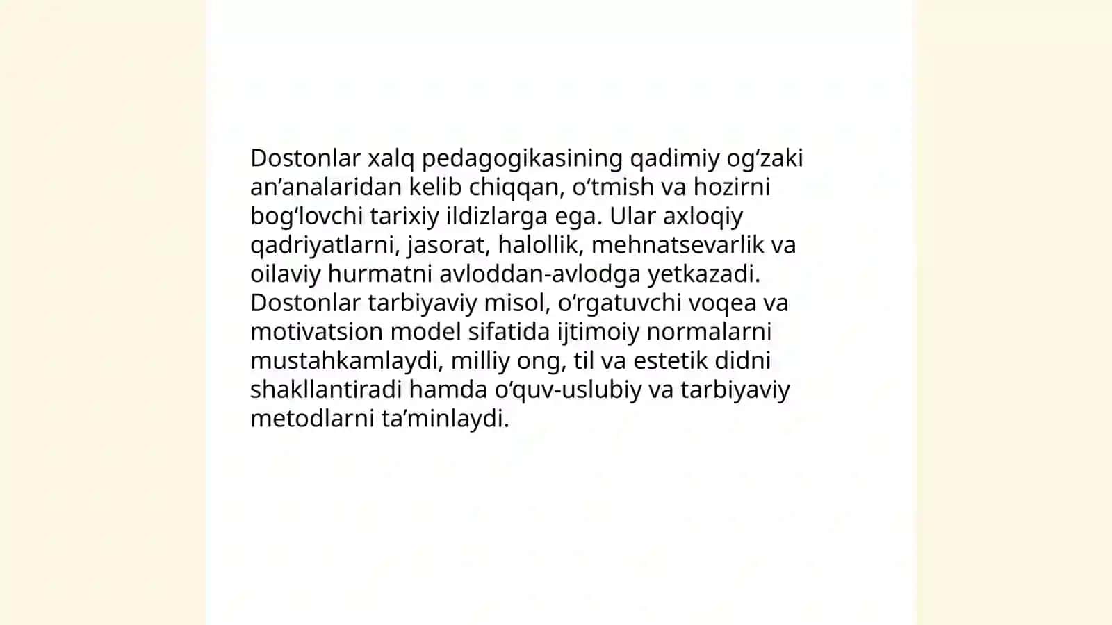 Xalq pedagogikasida dostonlarning tarbiyaviy ahamiyati 3