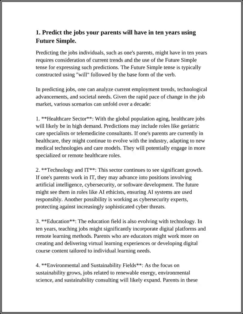 MAVZUSI: JOBS AND FAMELY. FUTURE SIMPLE 3