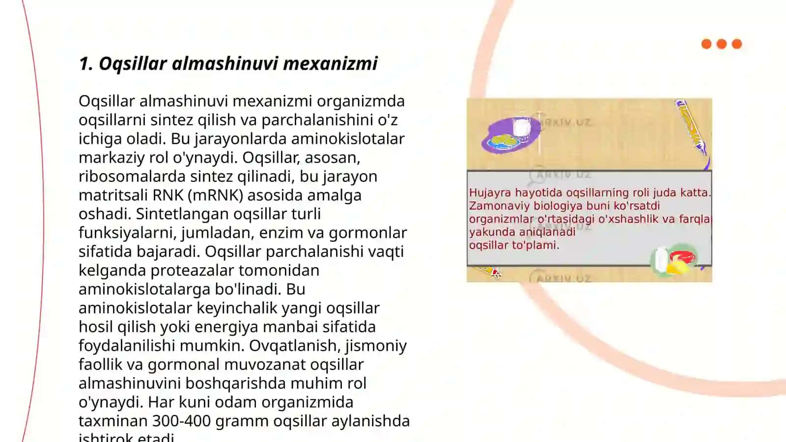 Oqsillar almashunuvi 3