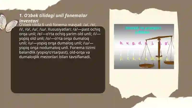Oʻzbek tilidagi unli tovushlar tizimi 3
