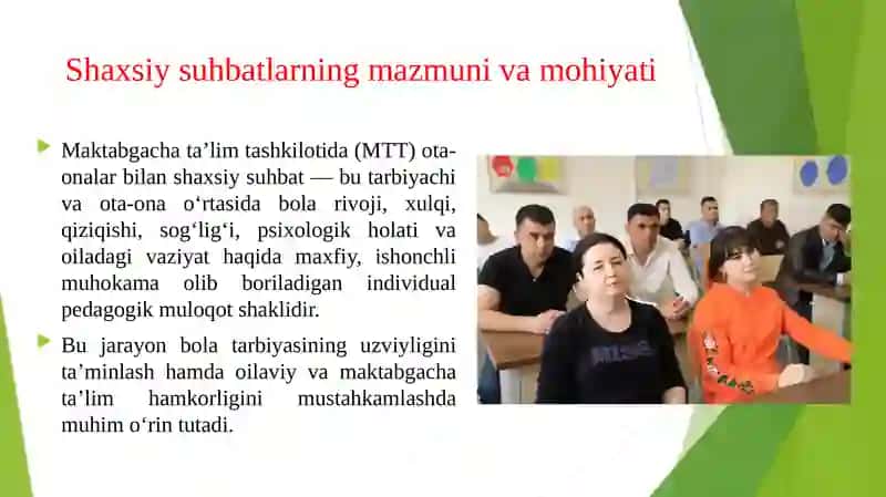 MTTDA Ota onalar bilan shahsiy suhbatlar 3
