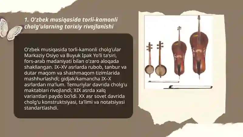 O'zbek musiqasida torli-kamonli cholg'ular 3