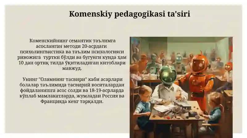 Komenskiy pedagogikasi ta'siri 3