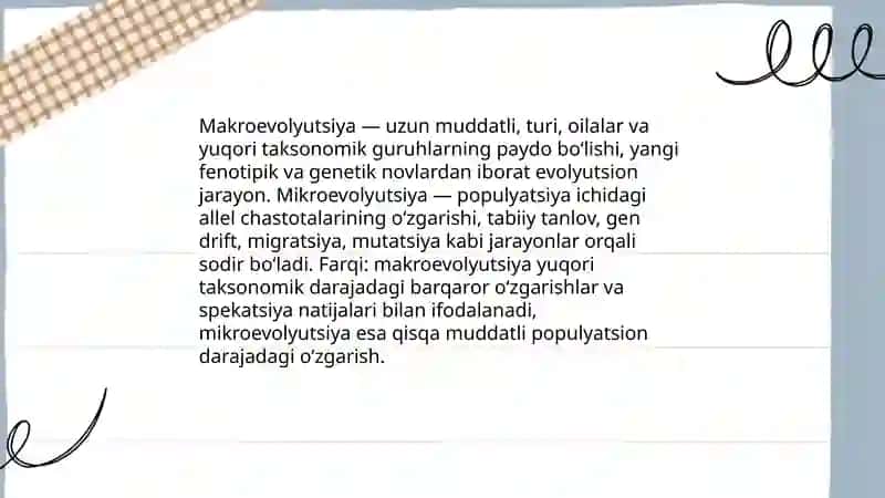 Makroevolutsiya tushunchasi 3