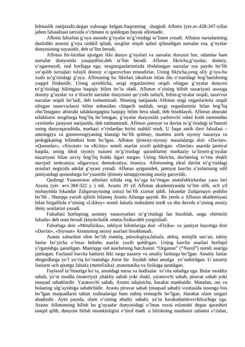 FALSAFIY TAFAKKUR TARAQQIYOTI BOSQICHLARI: G‘ARB FALSAFASI 3