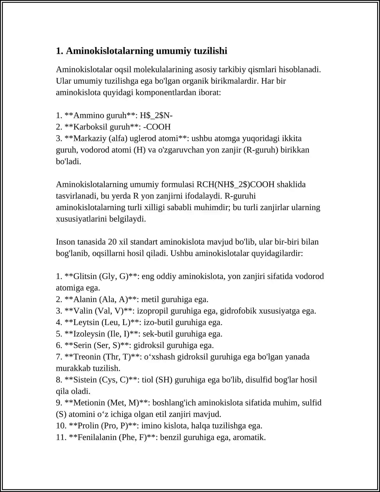 AMINOKISLATALARNING DEKARBOKSINLANISHI 3