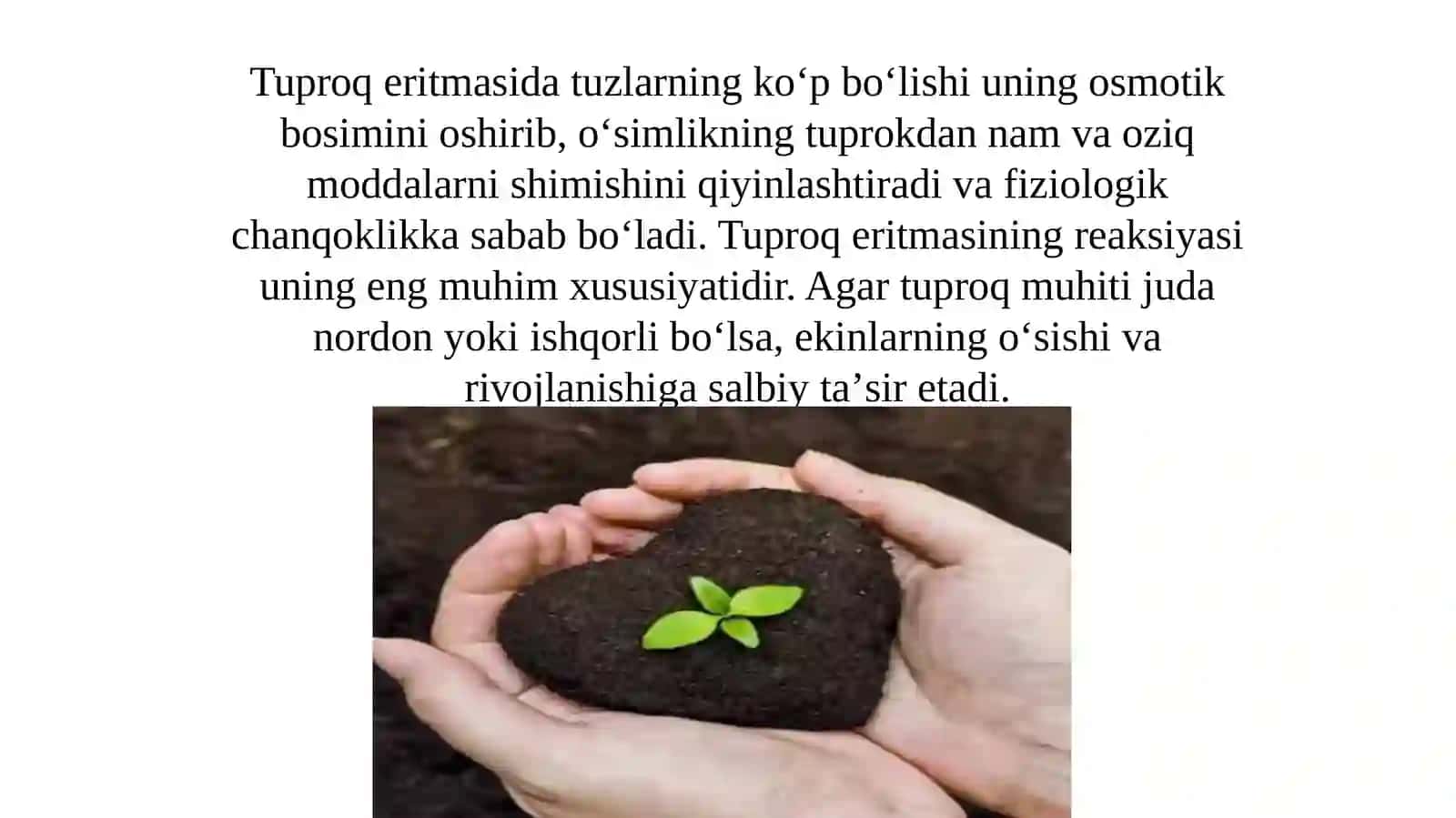 Tuproq eritmasi, havosi, unumdorligi 3
