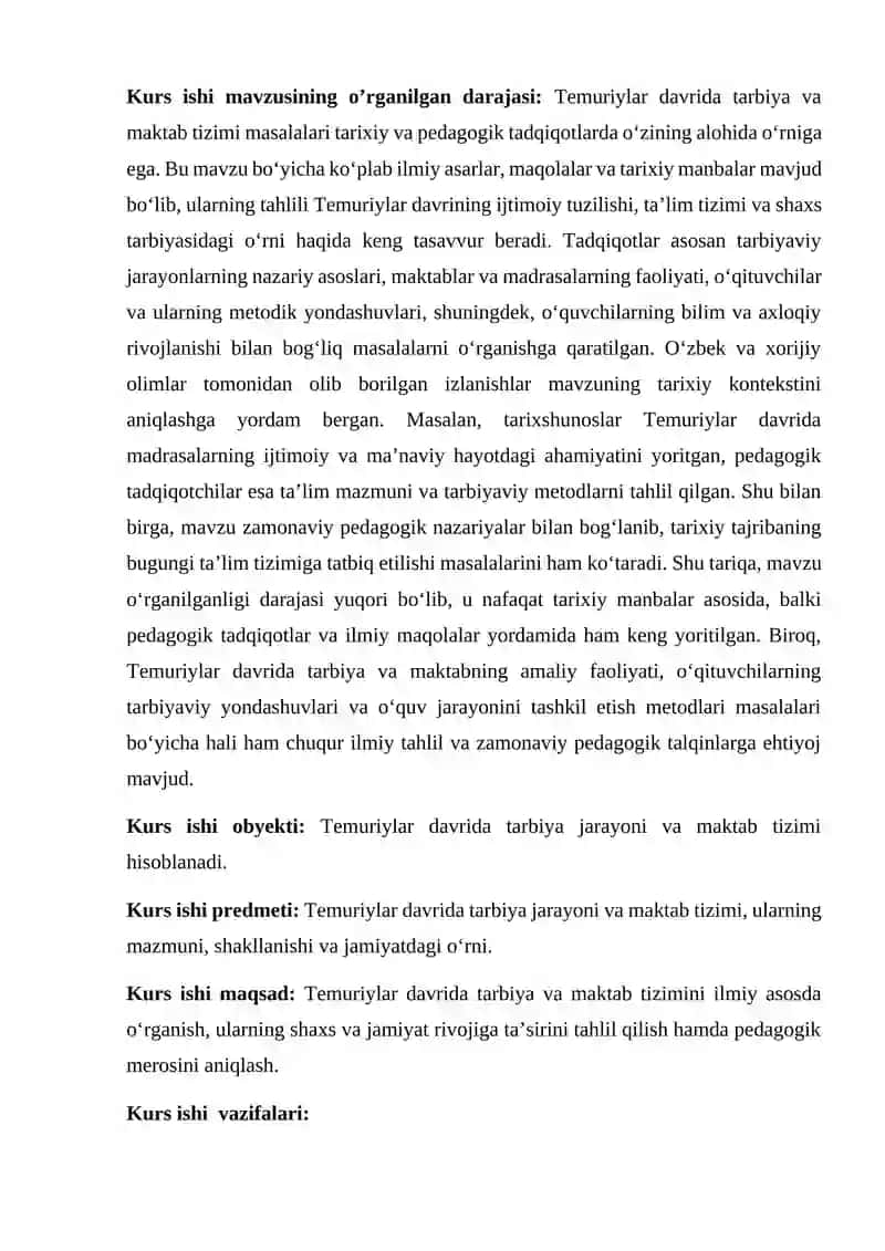 Temuriylar davrida tarbiya va maktab 3