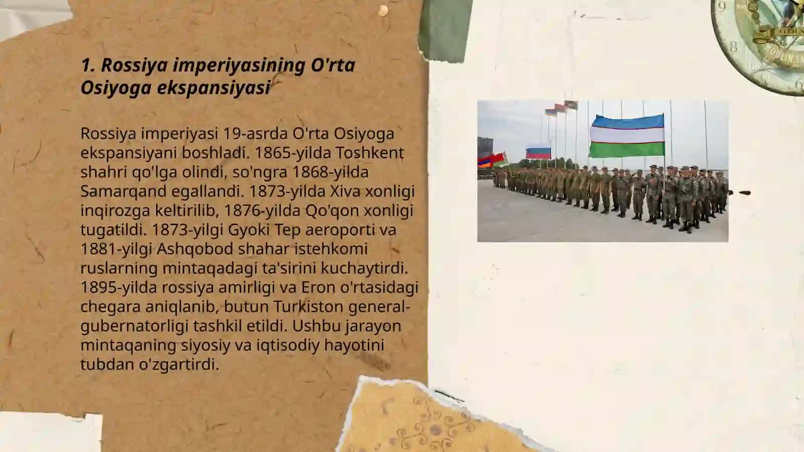 Rossiya imperiyasining O'rta osiyoga harbiy yurishi 3