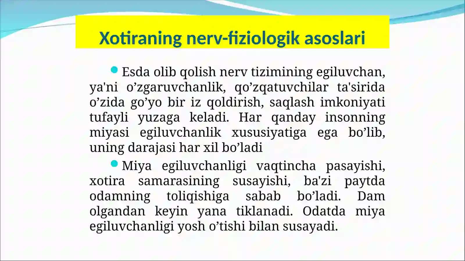 Xotira xaqida tushuncha 3