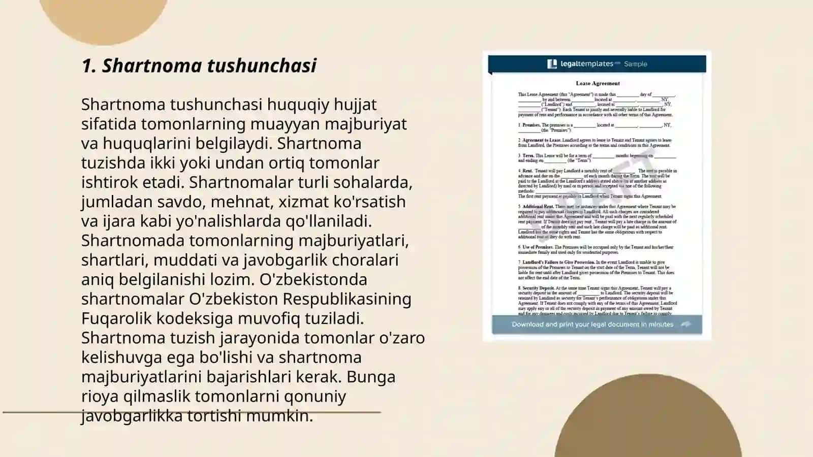 Shartnoma va mehnat bitimi 3