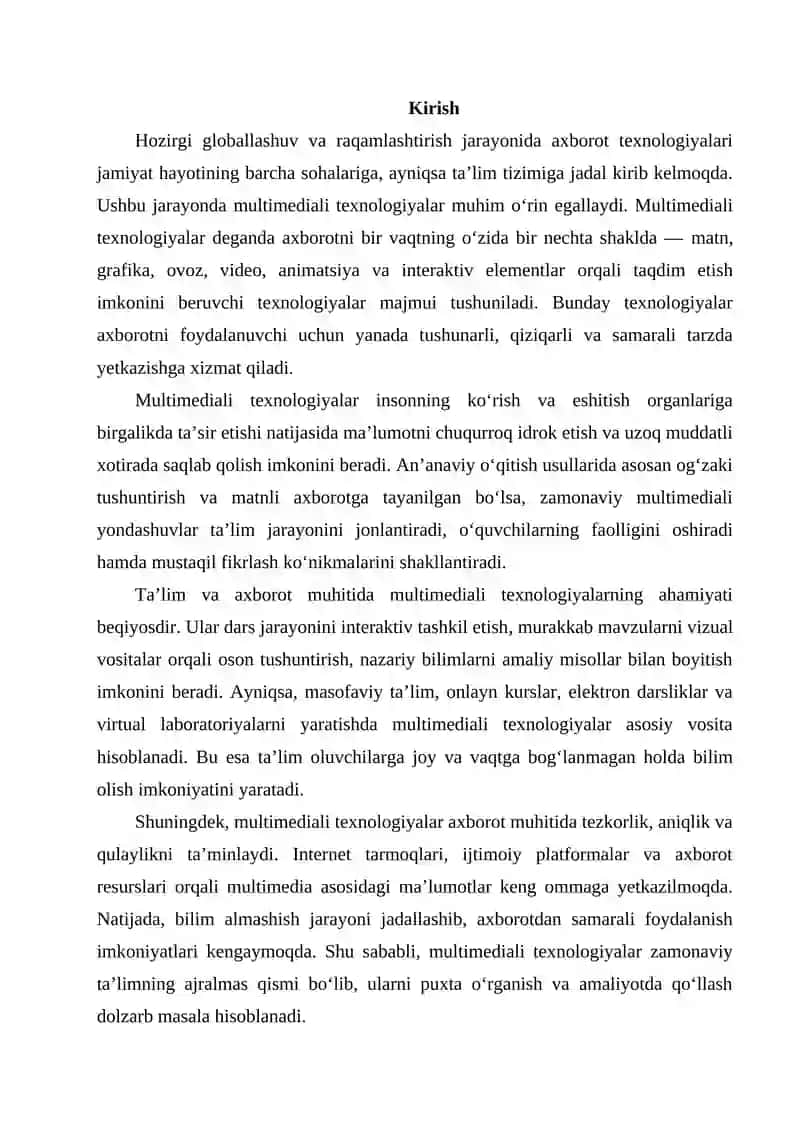 Multimediali texnologiyalarning zamonaviy vosita va usullari 3