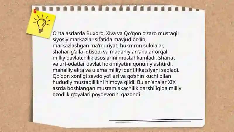 O'zbekistonda mustaqillik g'oyalarining tarixiy asoslari 3