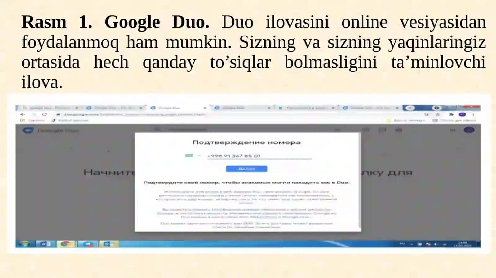 Google duo ilovalarni qo’llash metodikasi 3