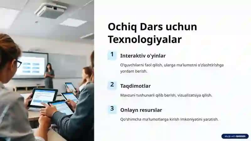 Ochiq Darslar uchun Ta’lim Texnologiyalari 3