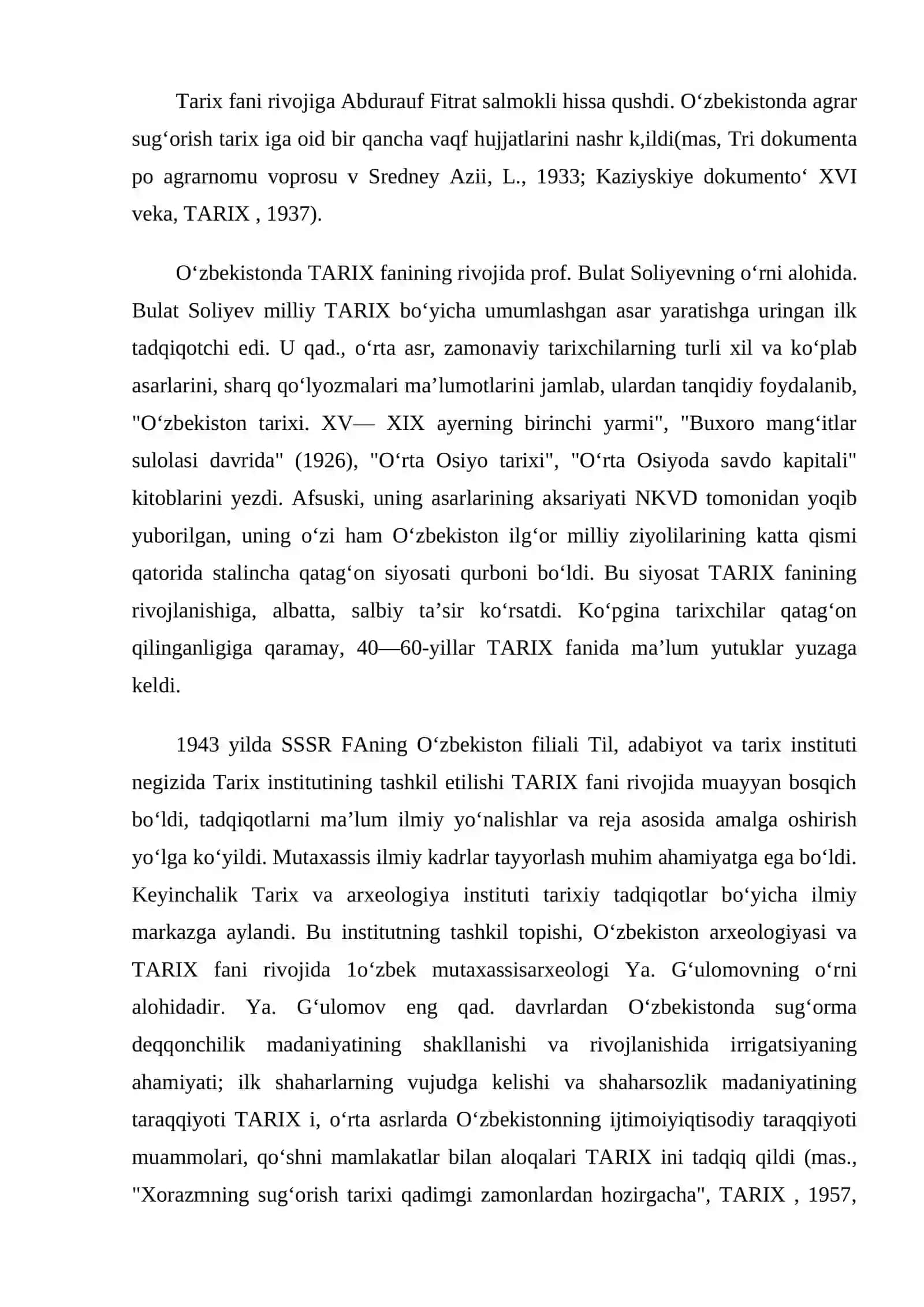 O’ZBEKISTONDA TARIX FANINING ALOHIDA SOHA SIFATIDA RIVOJLANISHI 3