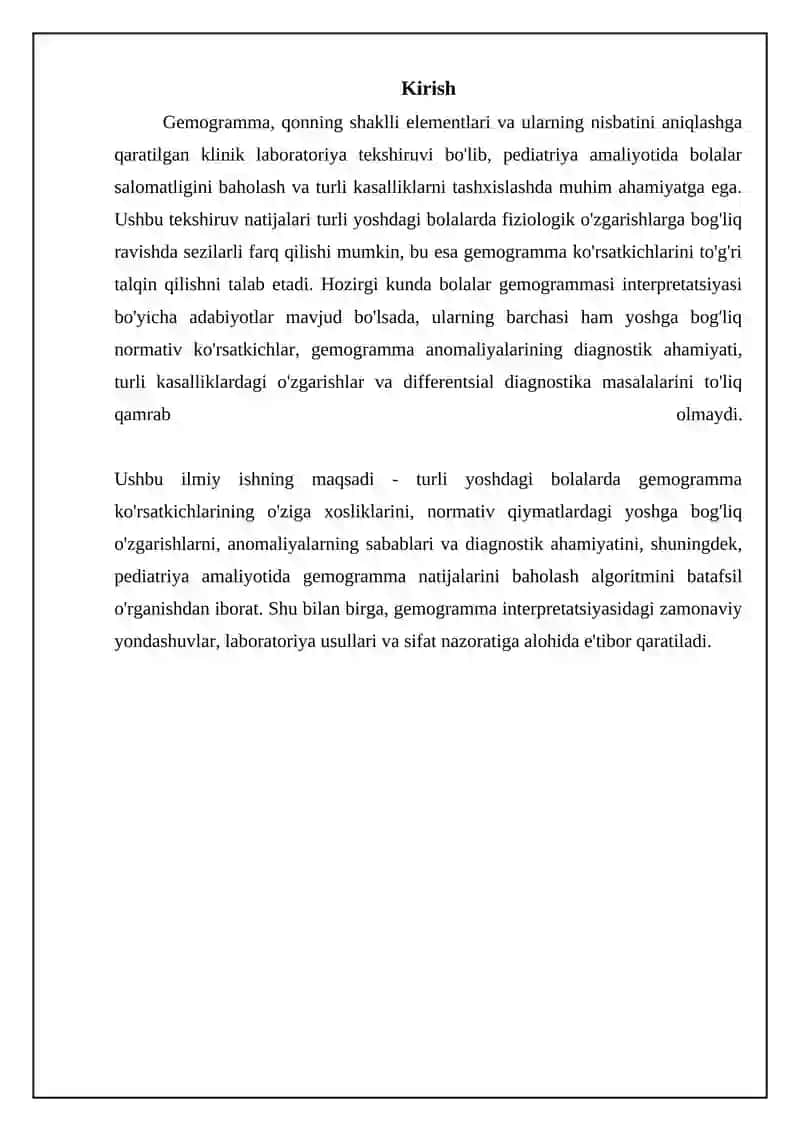 Har xil yoshdagi bolalarda gemogramma va uning interpritatsiyasi 3