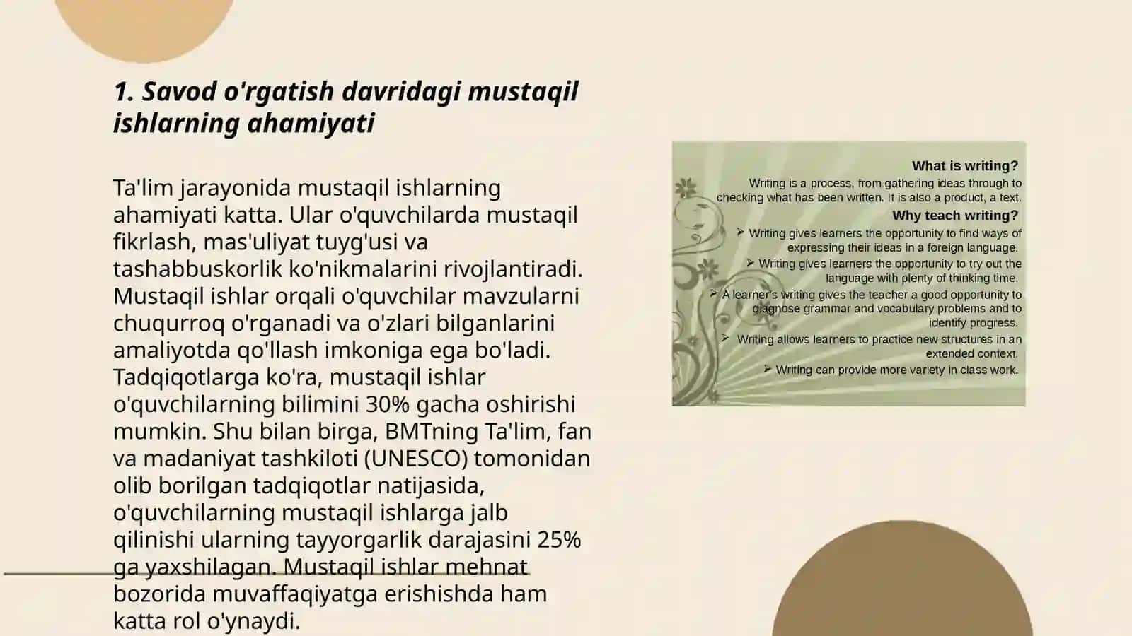 Savod o'rgatish davridagi mustaqil ishlarning ahamiyati 3