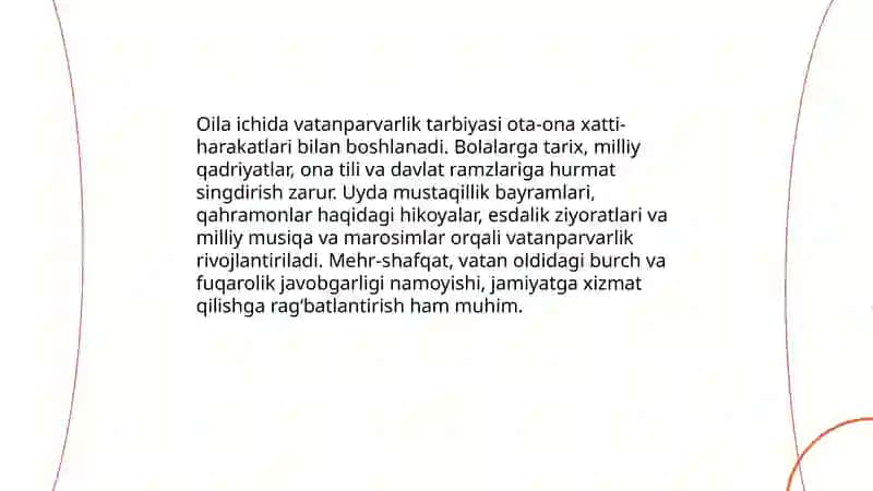 Oila ichida vatanparvarlik tarbiyasi 3