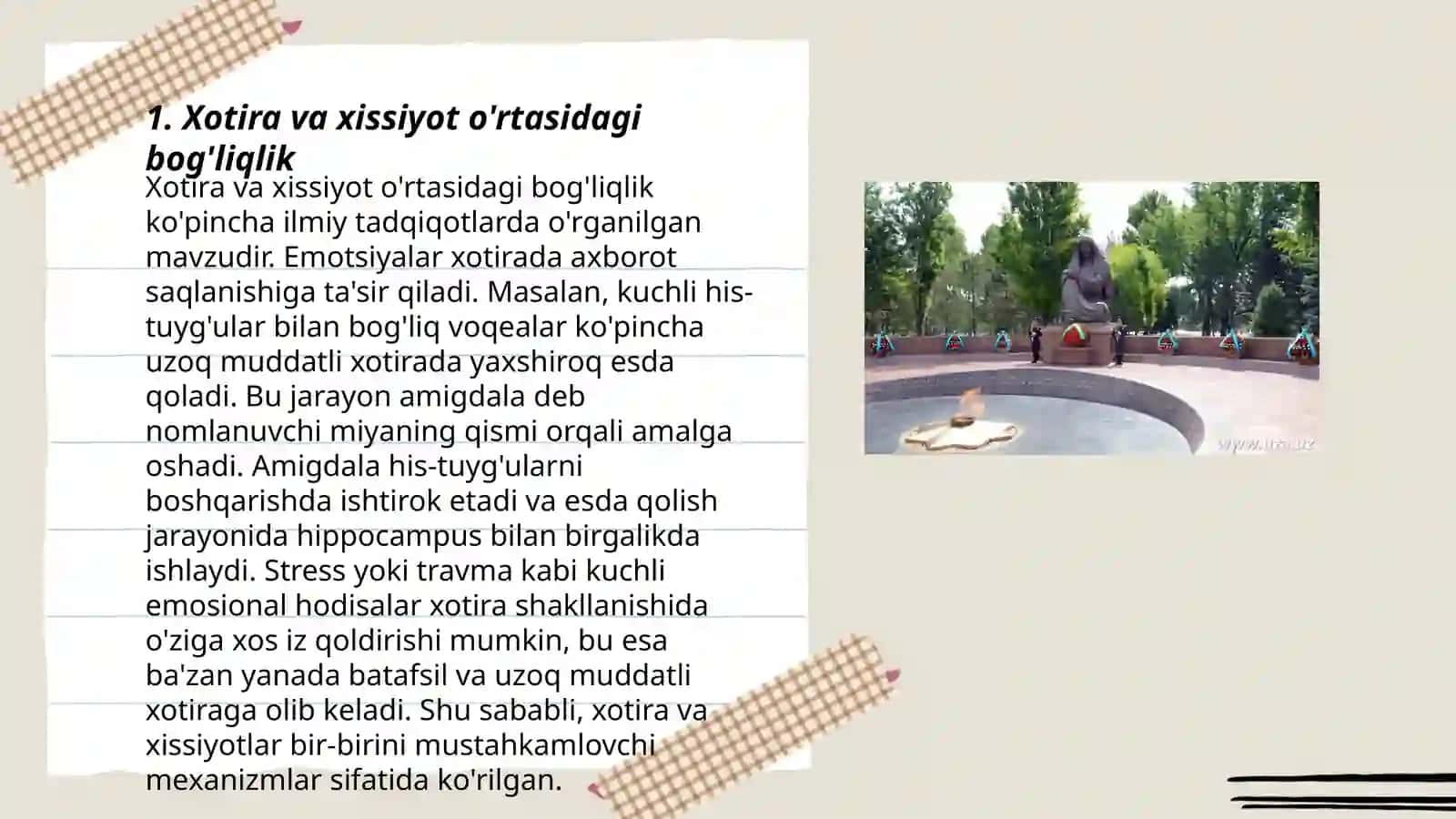 Xotira va Xissiyot 3