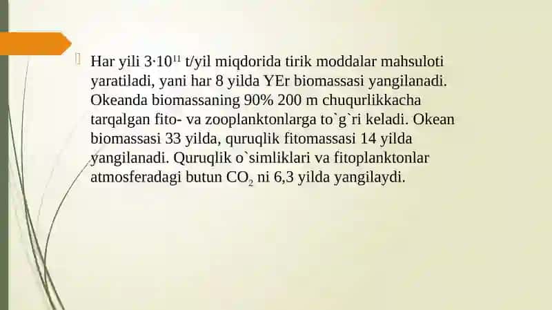 BIOSFЕRA GЕOKIMYOSI 3