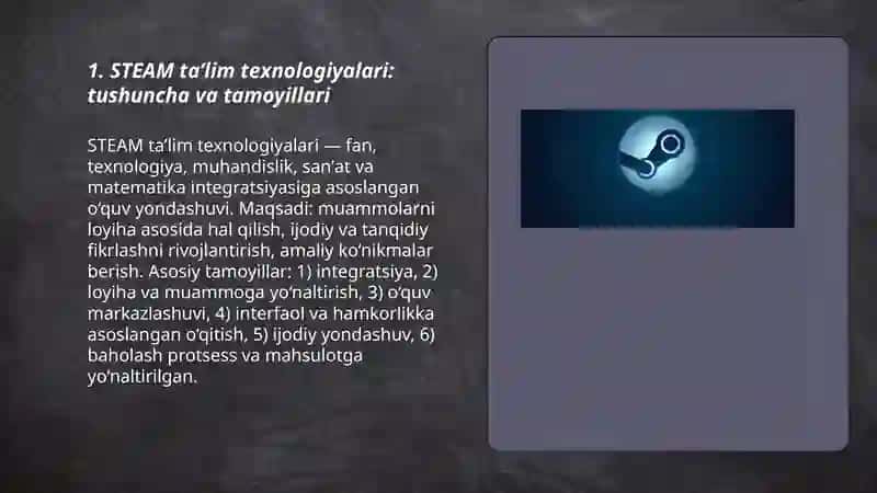 STEAM taʼlim texnologiyalari 3