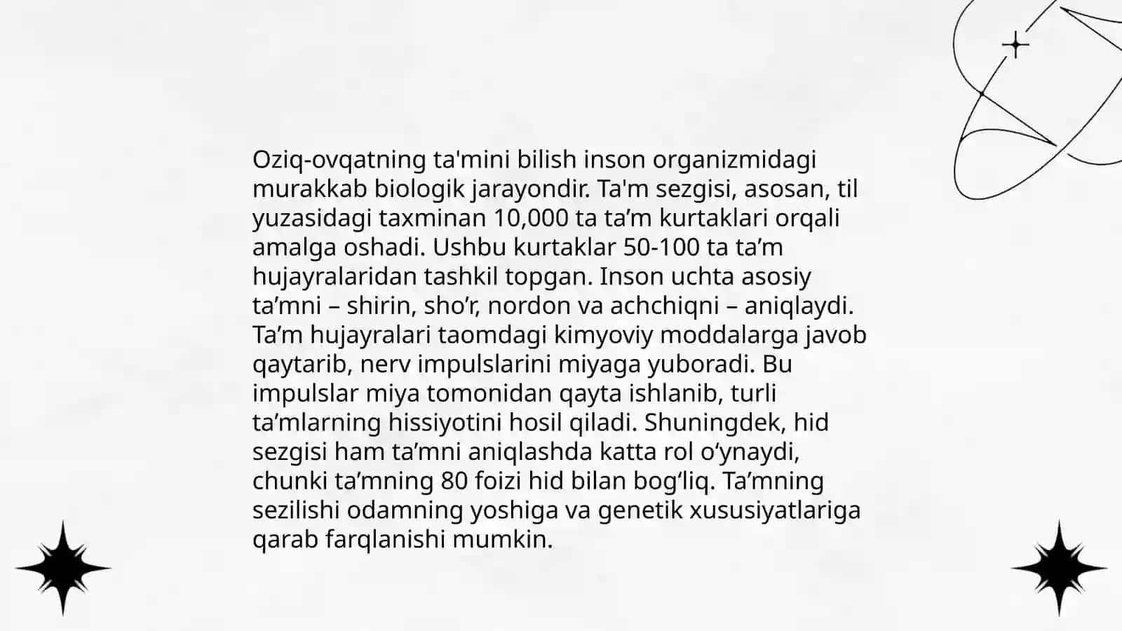 Ta'm bilish mexanizmi 3
