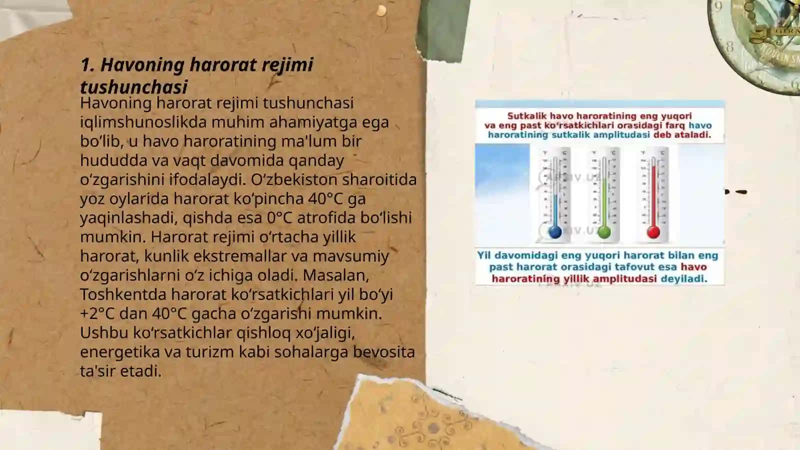 Havoning harorat rejimi 3