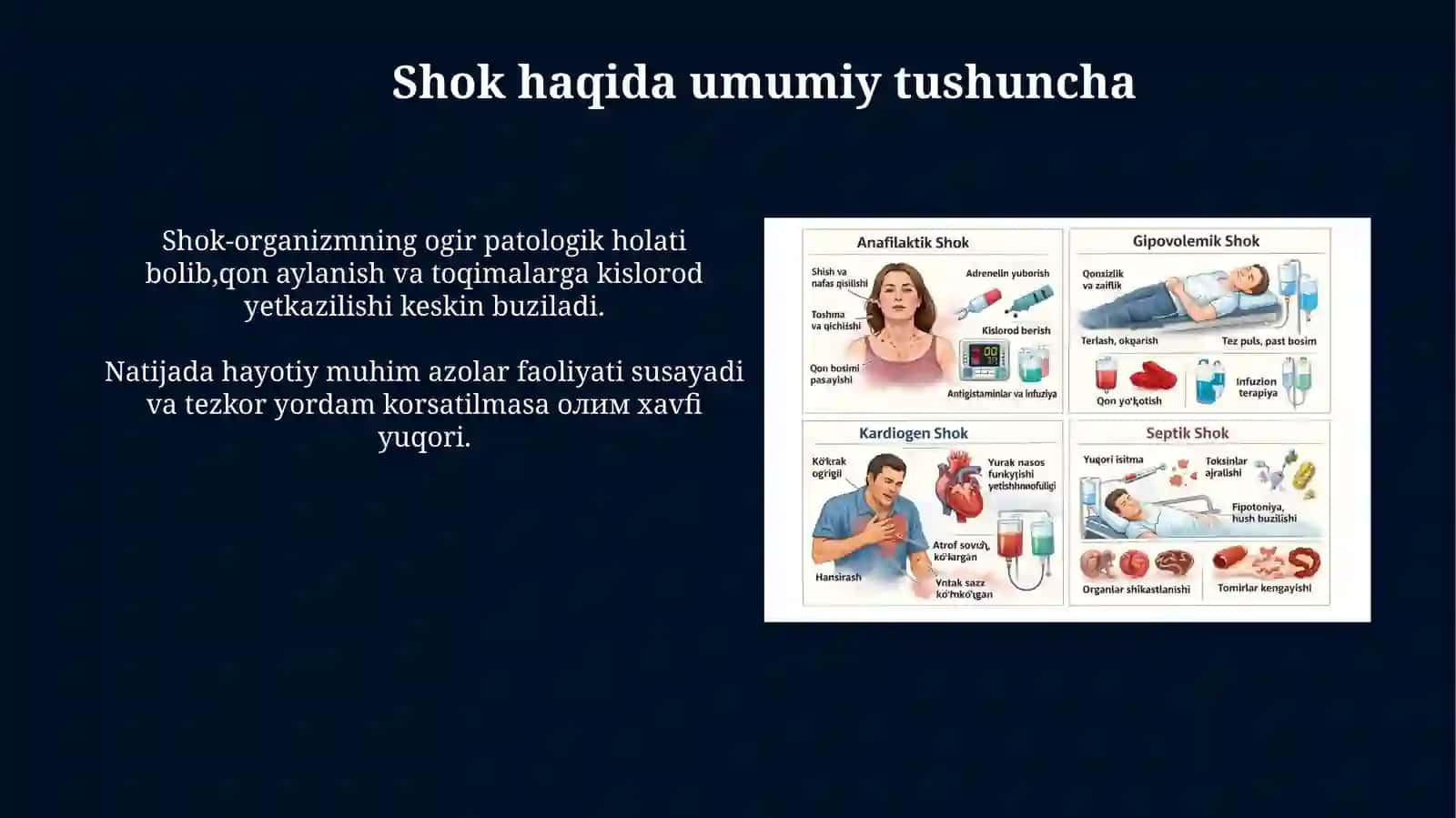 Shok holati va uning turlari 3