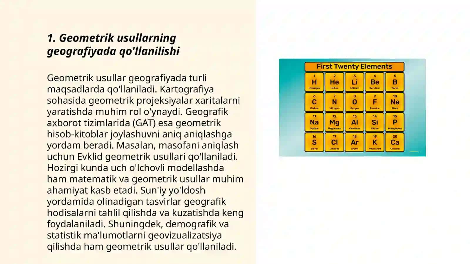 Geometrik usullar bilan geografiyani oʻrganish 3