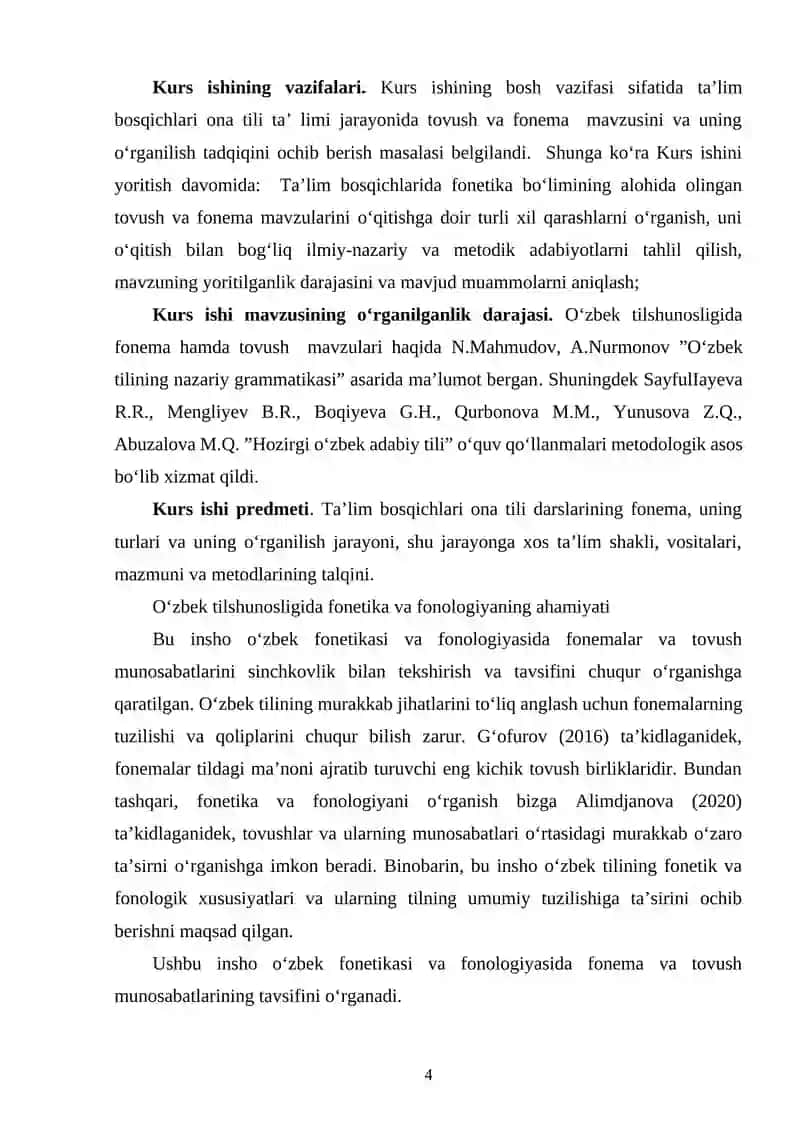 Oʻzbek tilshunosligida fonema hamda tovush 3