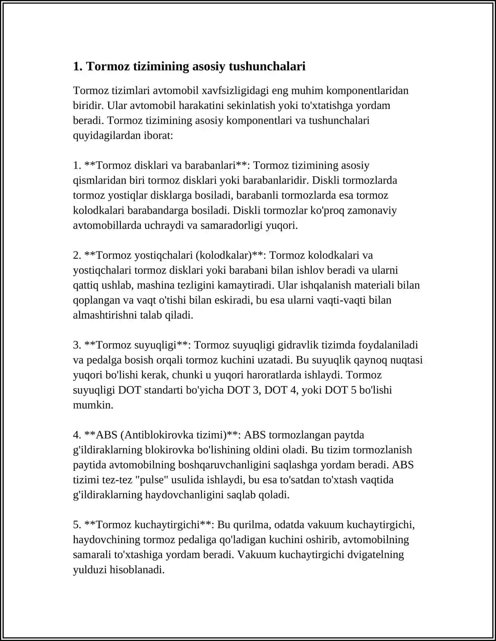 NEKSIYA 2 MASHINASINING TORMOZ SISTEMASI 3