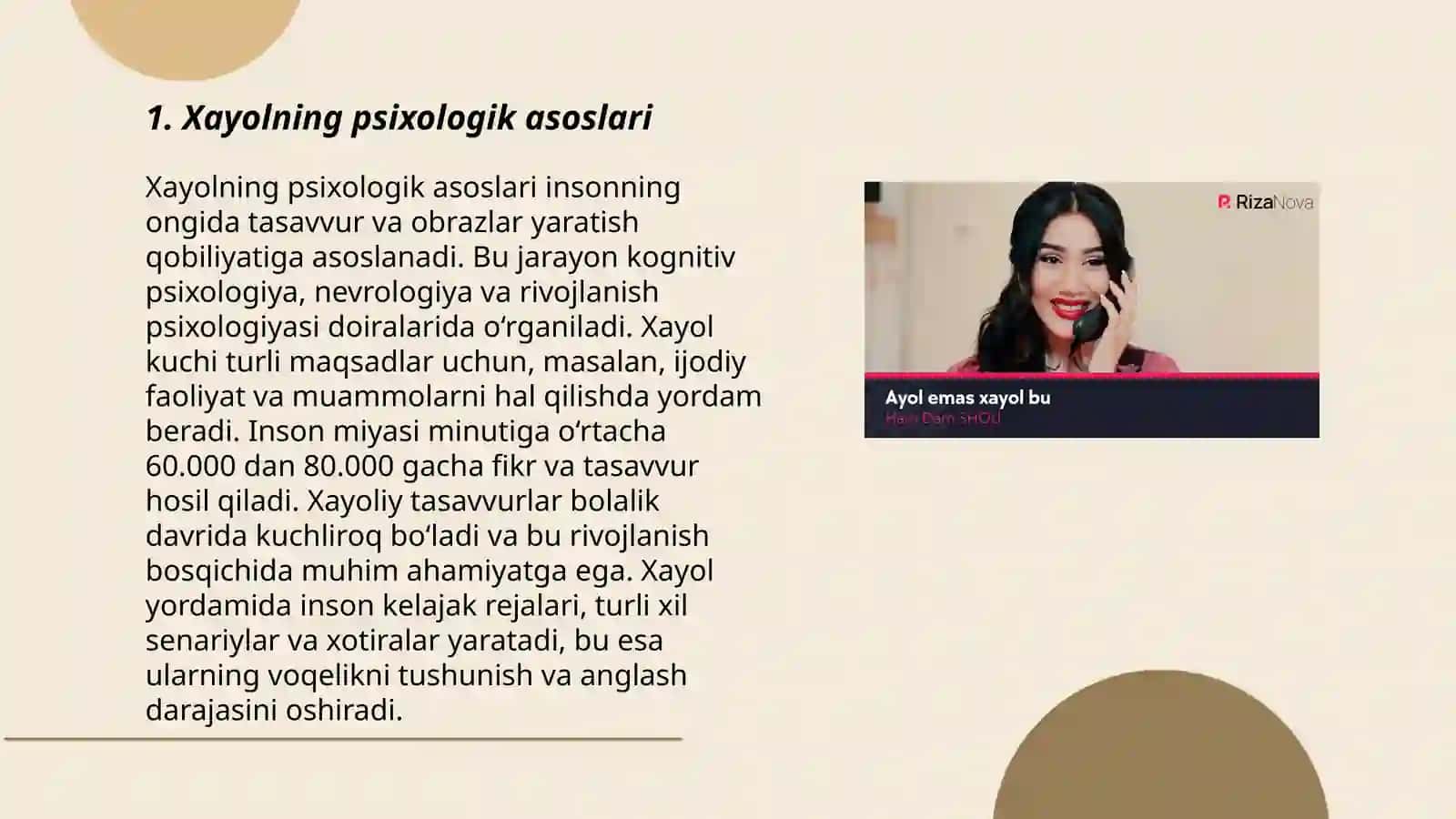 Xayolning psixologik asoslari 3