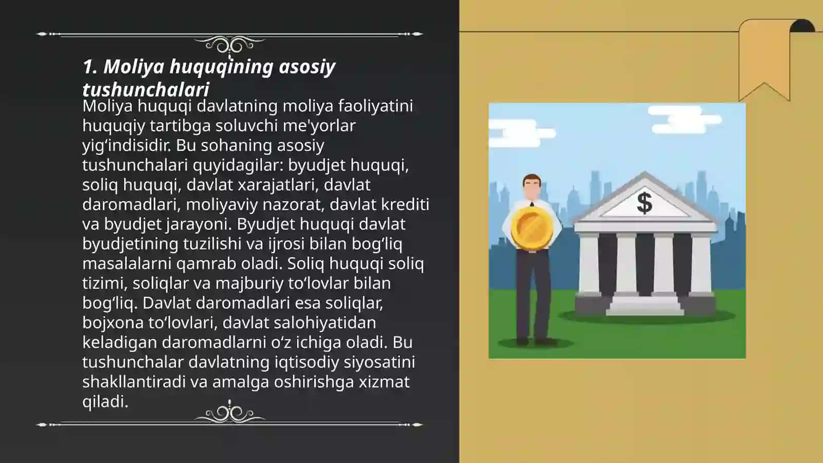 O'zbekiston Respublikasida moliya huquqi, tushunchasi, mazmuni 3