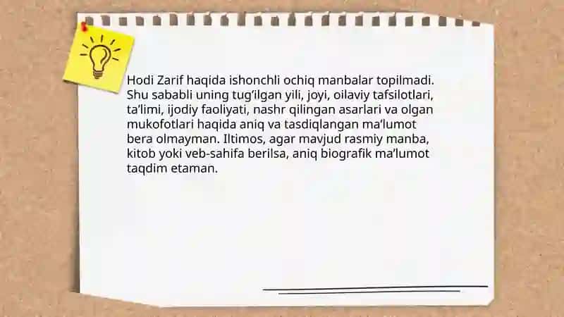 Hodi Zarif hayoti va ijodi 3