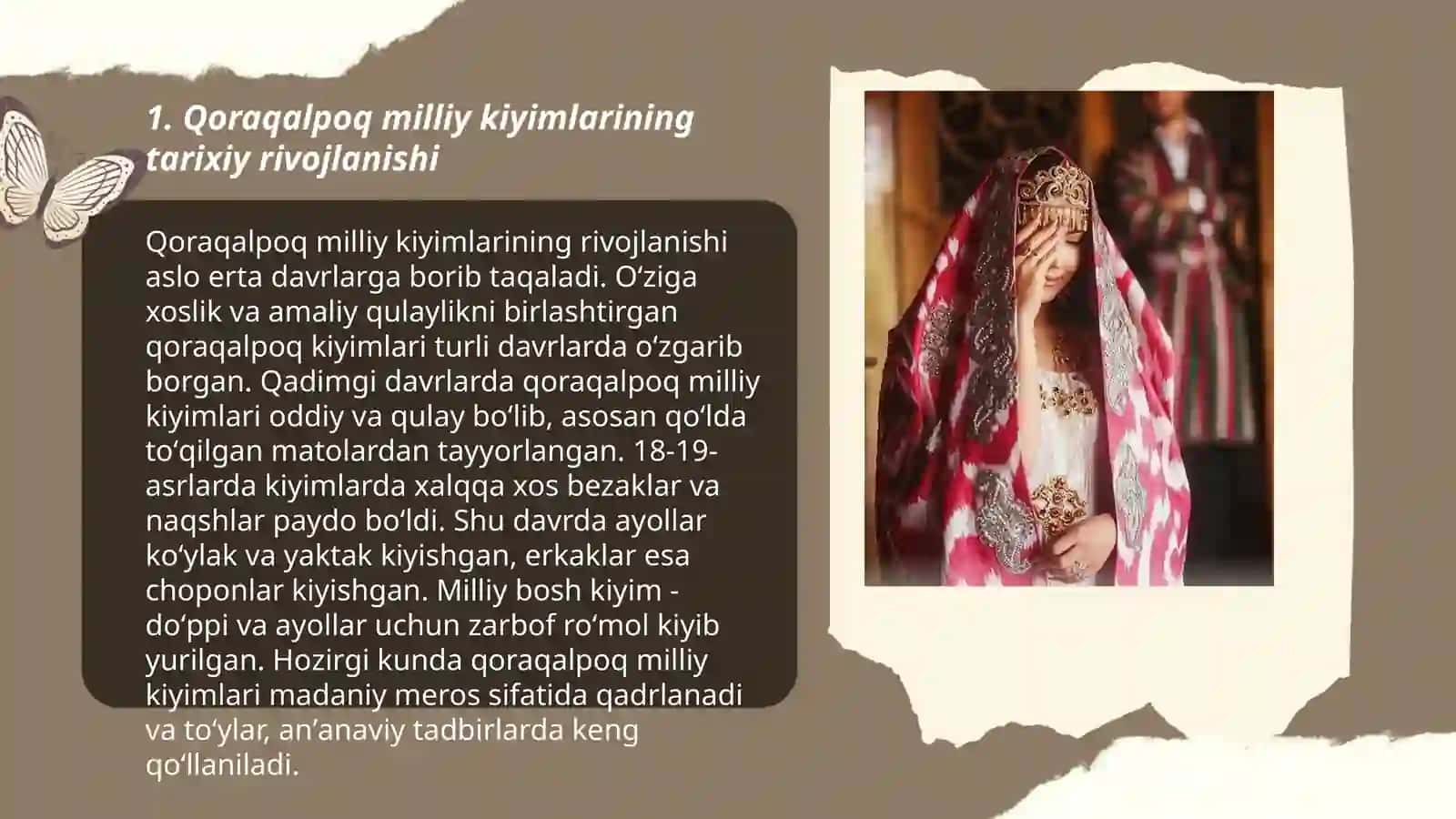 Qoraqalpoq va Ózbek milliy kiyimlari 3