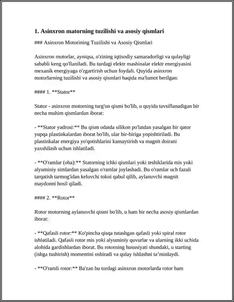 ASINXRON MATORNI ISH TAVSIFI 3
