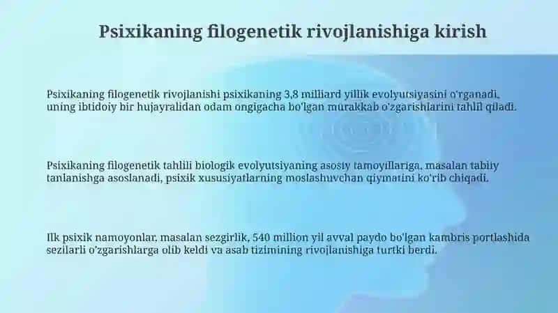 Psixikaning filogenetik taraqqiyoti 3