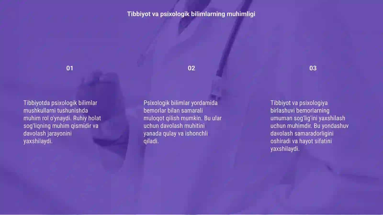 Tibbiyotda psixologik bilimlarning ahamiyati 3
