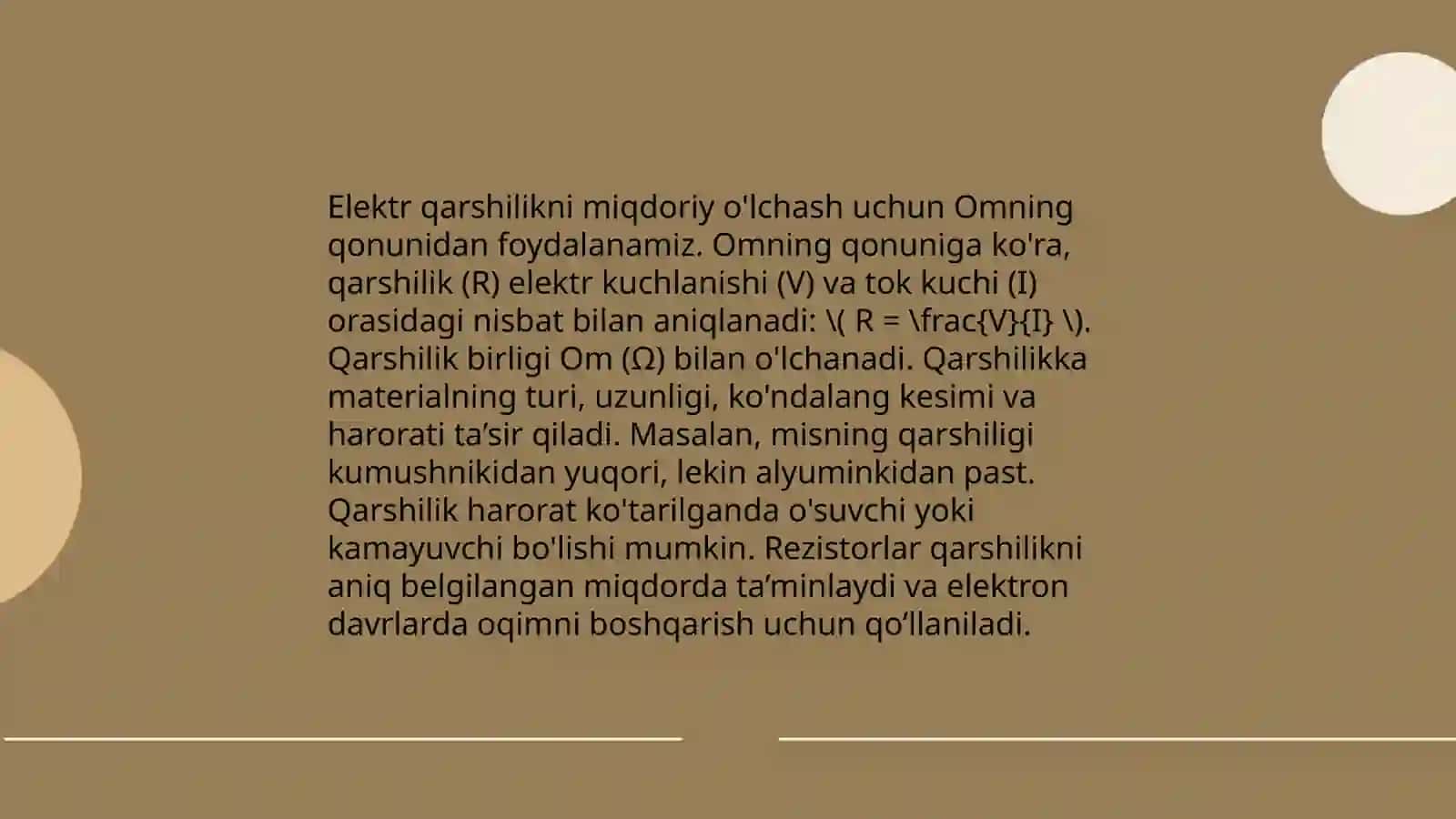 Elektr qarshilik 3