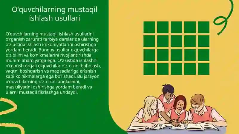 Oʻquvchilarning Mustaqil Ishlash Usullari 3