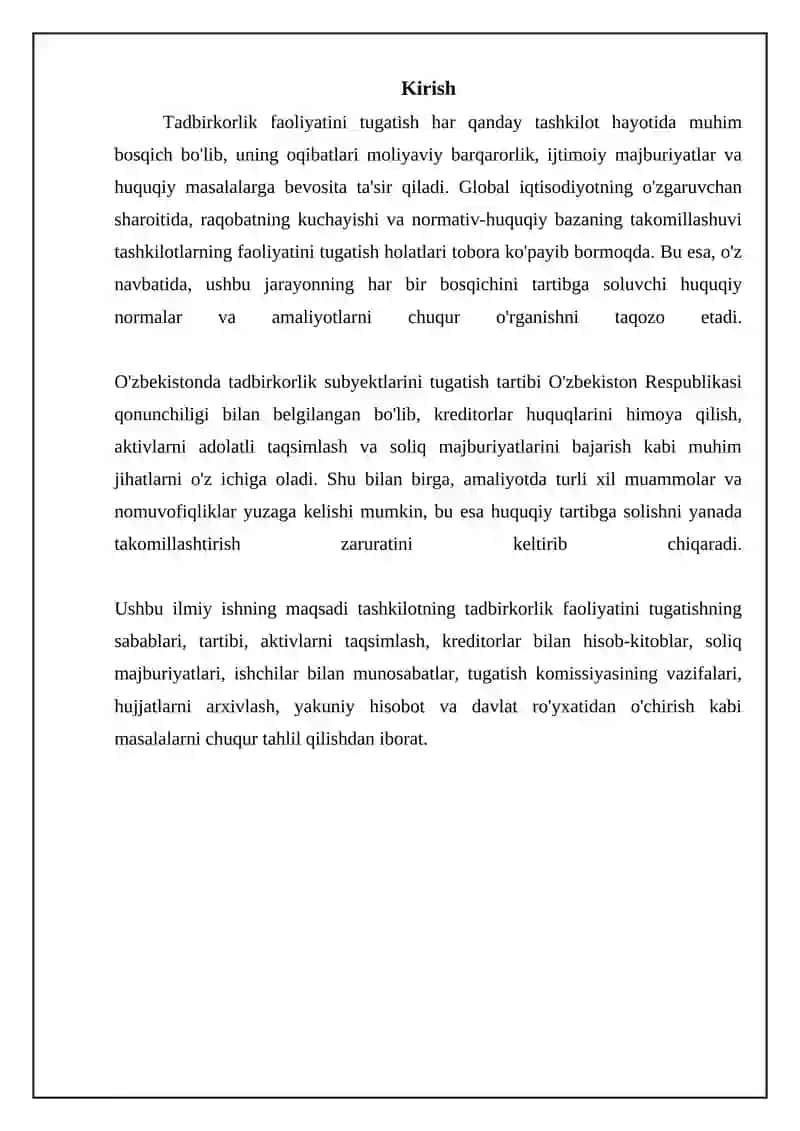 Tadbirkorlik faoliyatini tugatish 3