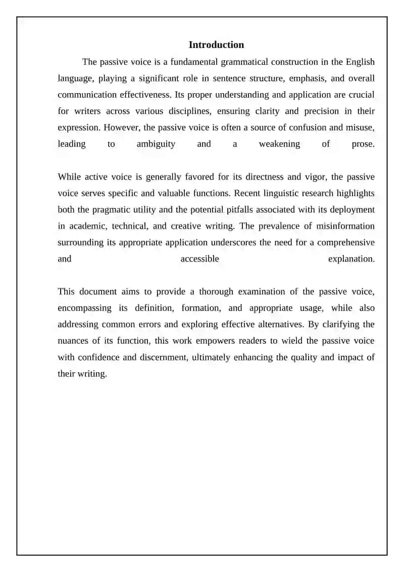 Understanding the Passive Voice: Definition and Formation 3