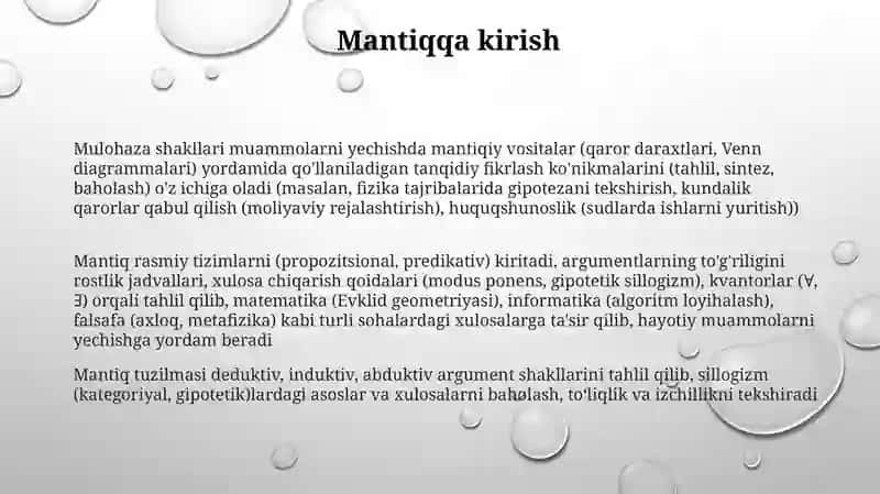 Tafakkurning mantiqiy tarkibi va shakllari 3