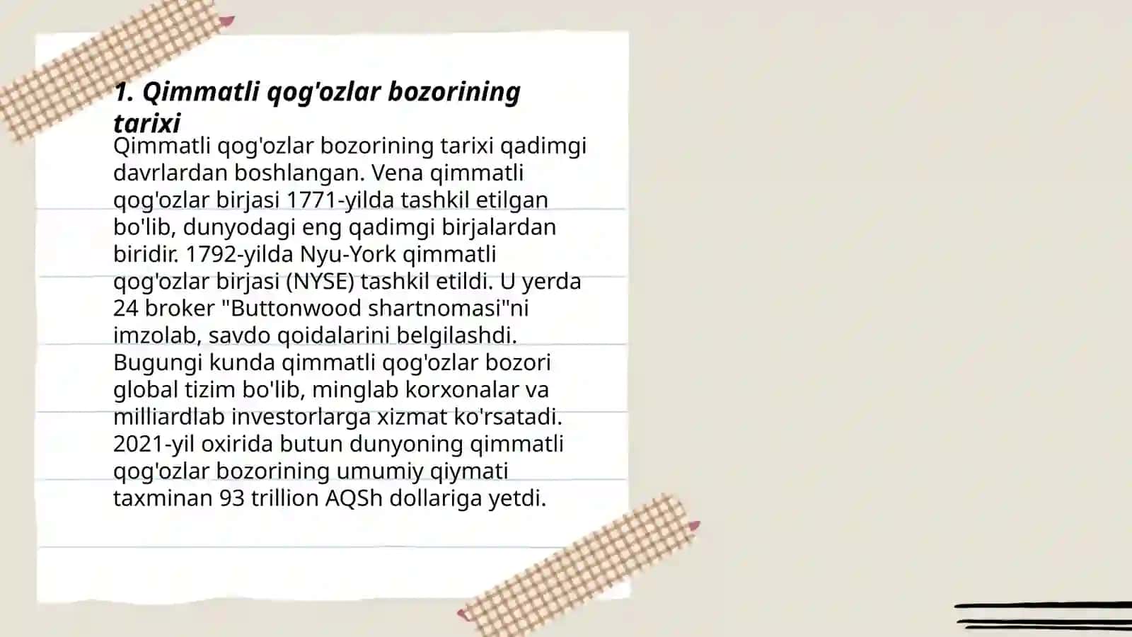 Qimmatli qogʻozlar bozori 3