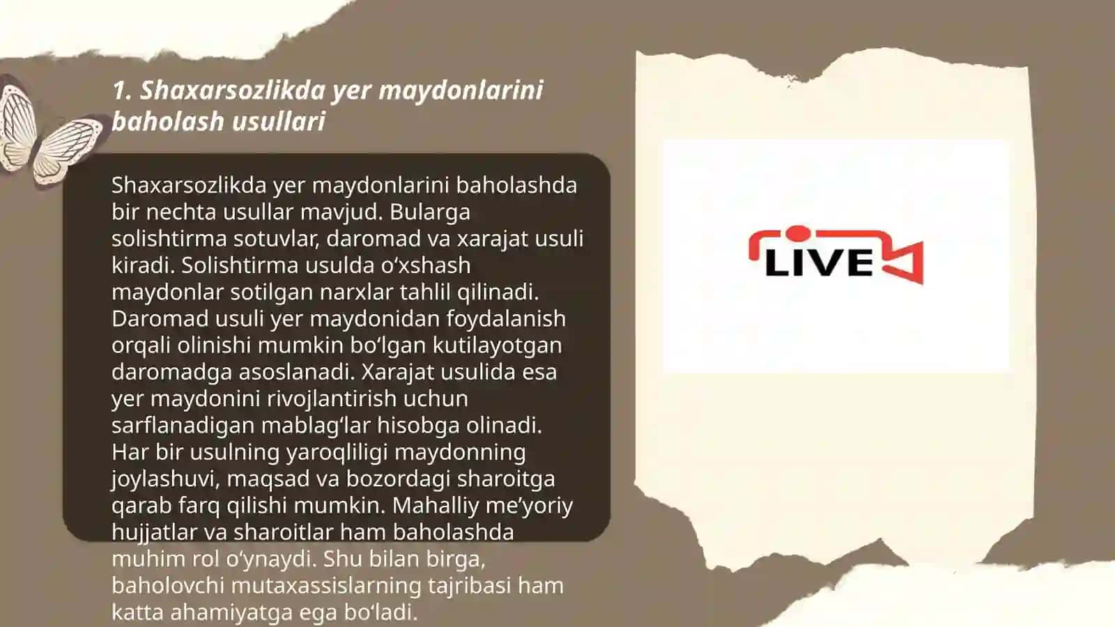 Shaxarsozlikda yer maydonlarini baholash usullari 3