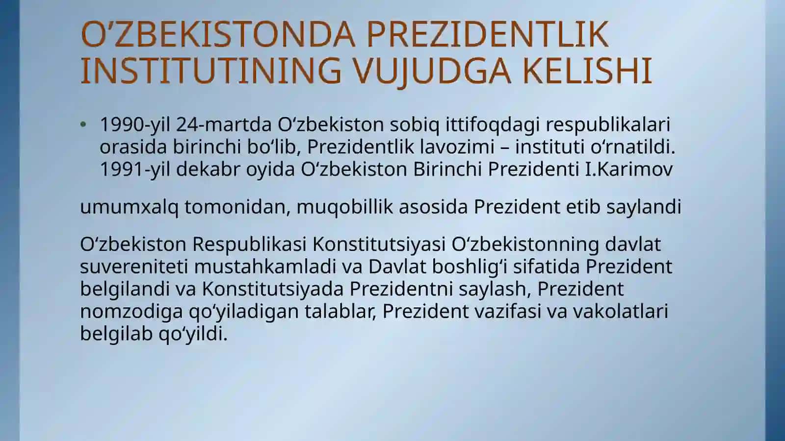 O’ZBEKISTON RESPUBLIKASI PREZIDENTI 3