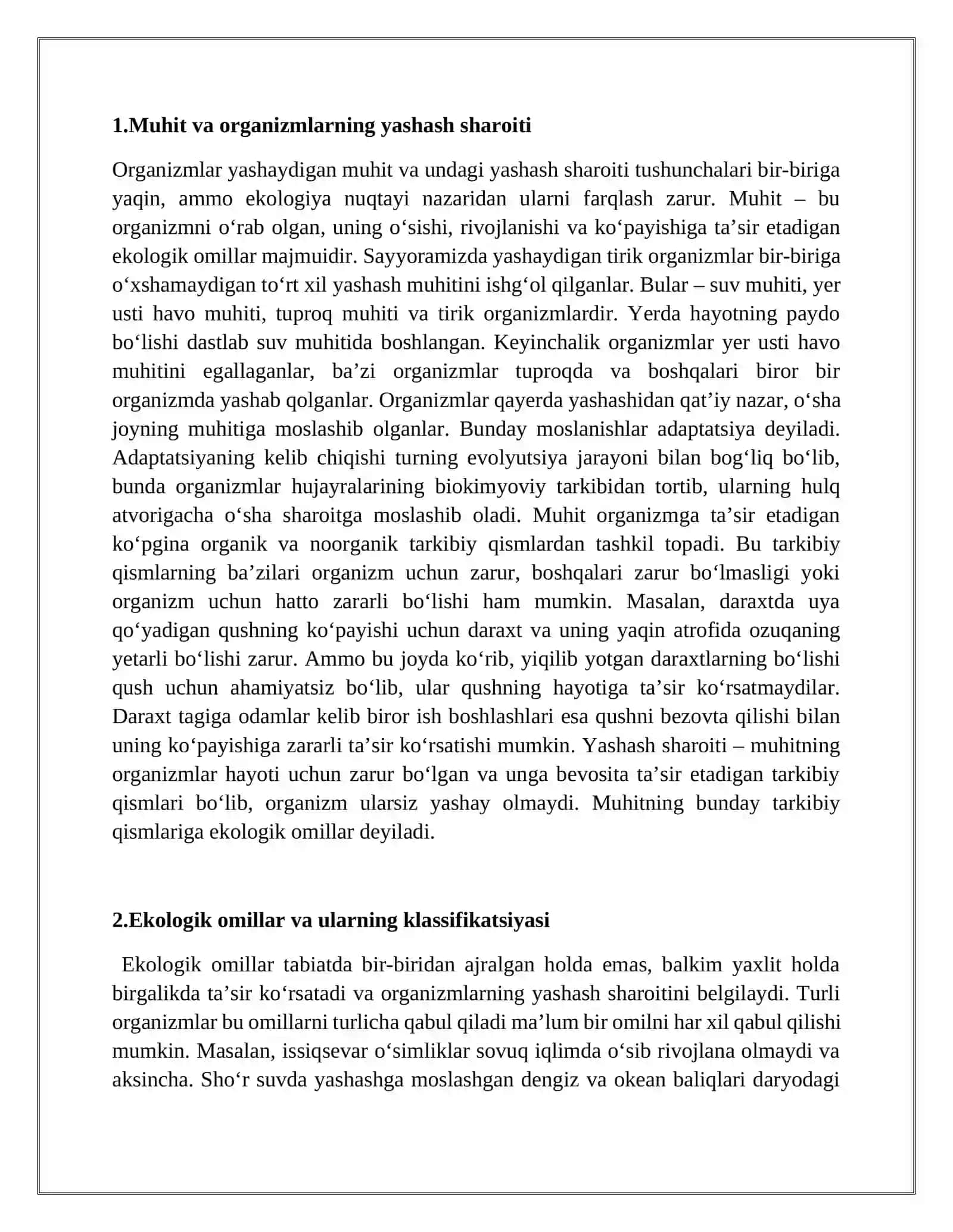 Ekologik omillar va qonuniyatlar 3