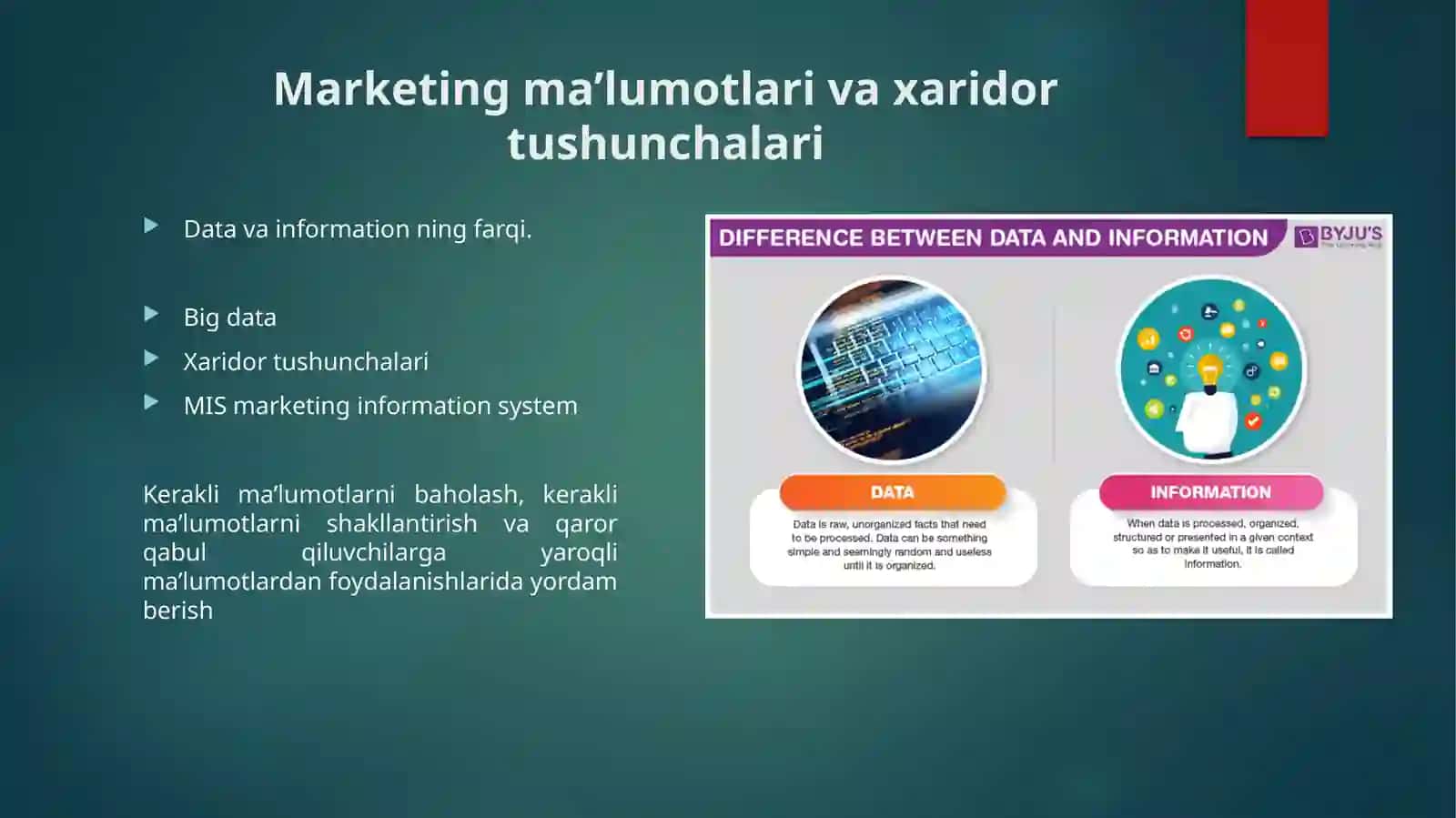 Marketing ma’lumotlarini boshqarish 3