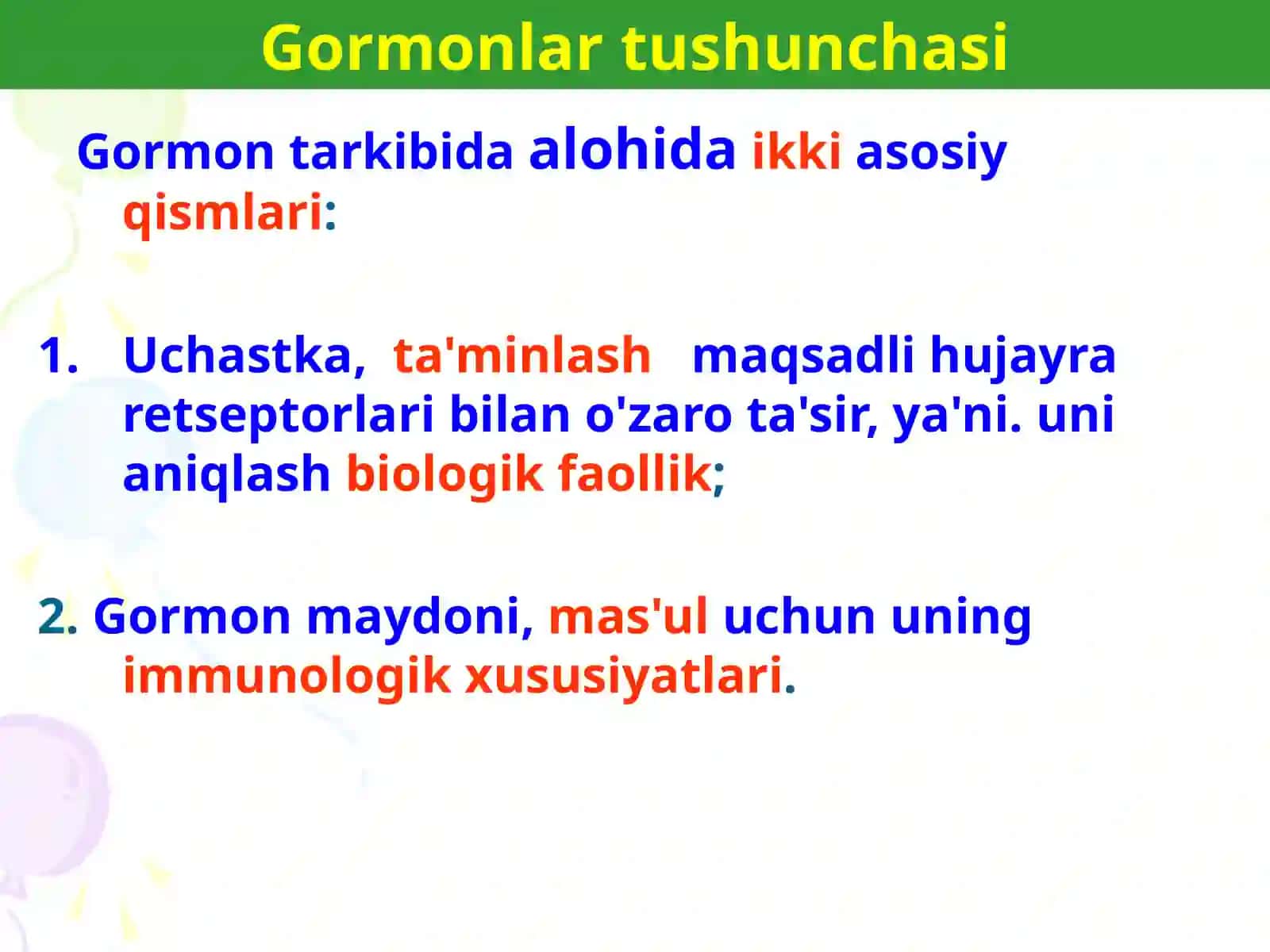 Gormonlar tasnifi 3